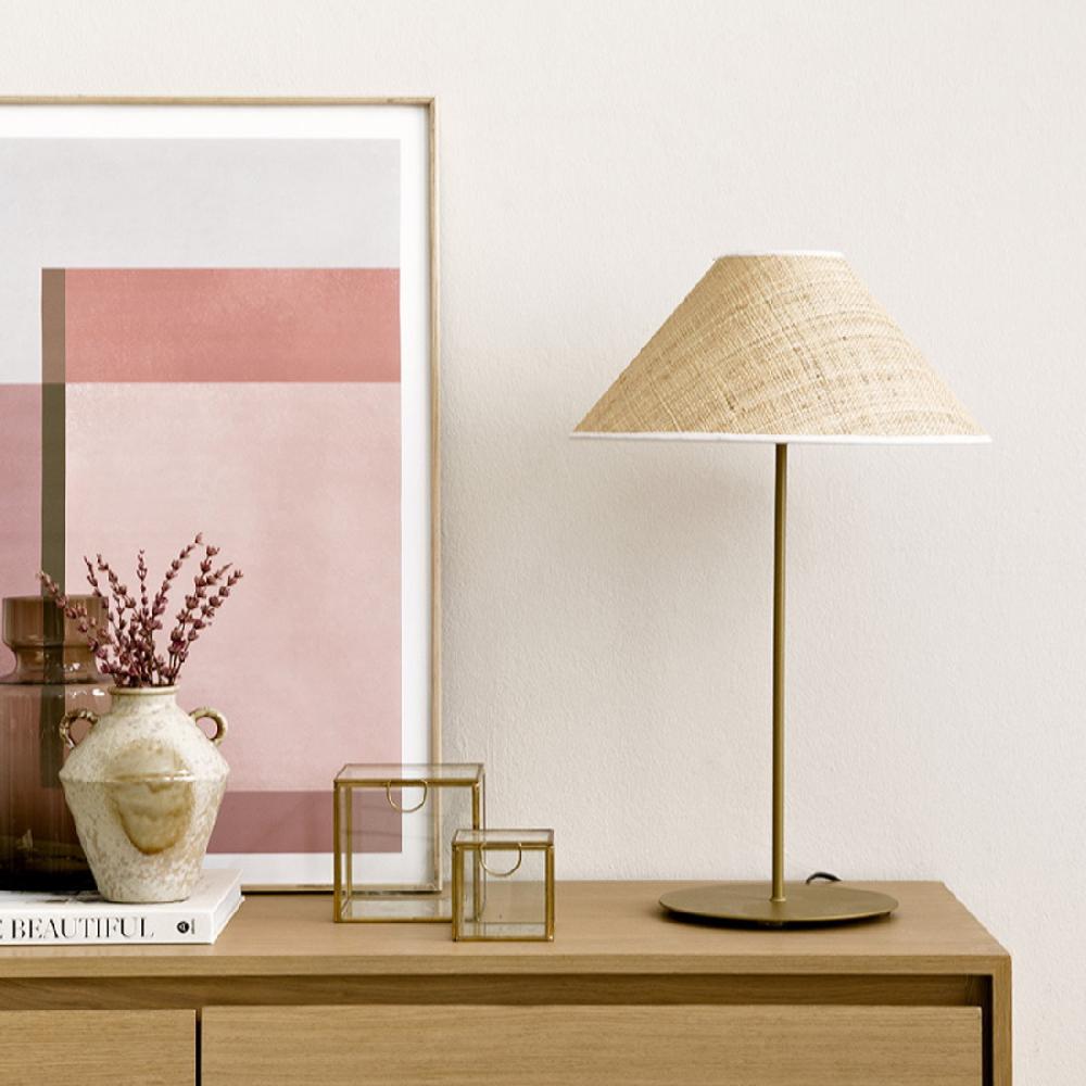 kenay home Lámpara sobremesa rafia