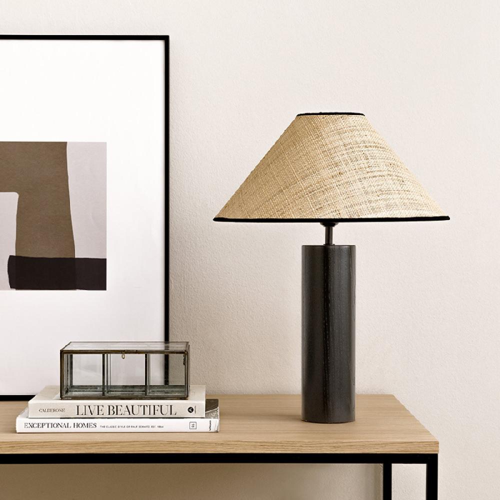 kenay home Lámpara sobremesa rafia