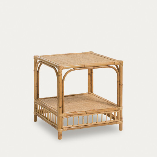 Kenay Home Mesa Auxiliar Cuadrada Ratán 50