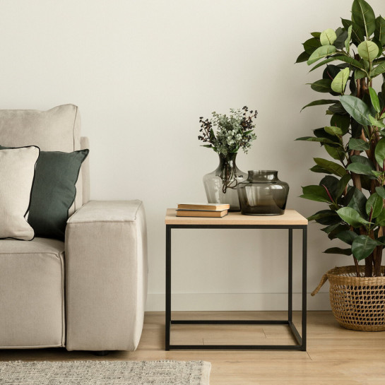 Kenay Home Mesa Auxiliar Natural-negro