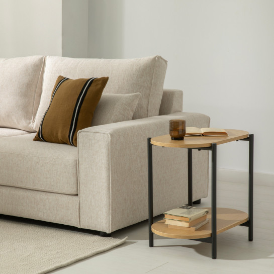 Kenay Home Mesa Auxiliar Ovalada Natural 60