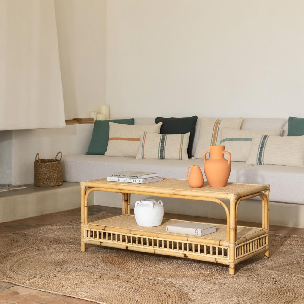 kenay home Mesa centro rectangular ratán 110