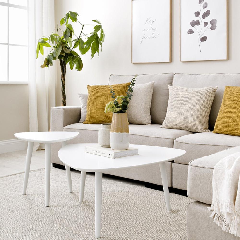 kenay home Mesa de centro blanca 85