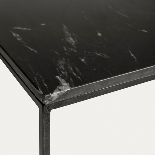 Kenay Home Mesa De Centro Cuadrada Mármol 90