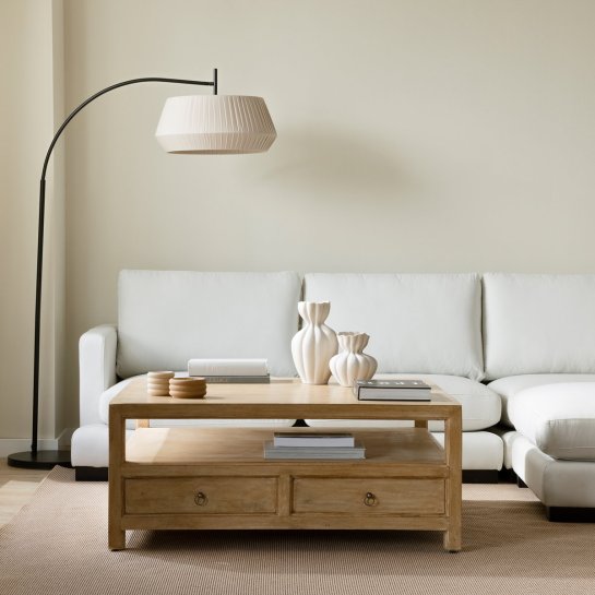 Kenay Home Mesa De Centro Cuadrada Natural 110