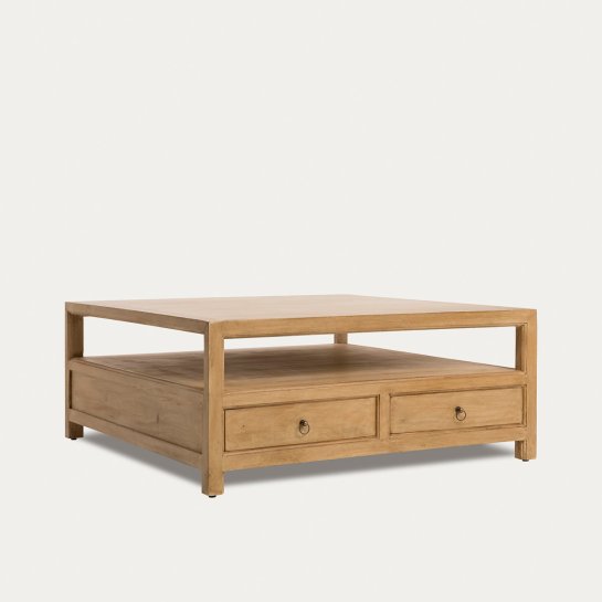 Kenay Home Mesa De Centro Cuadrada Natural 110