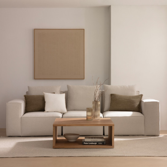 Kenay Home Mesa De Centro Cuadrada Natural 90