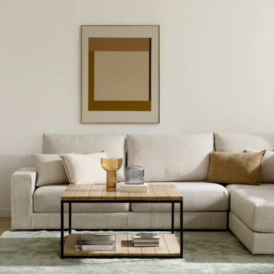 Kenay Home Mesa De Centro Cuadrada Natural 90