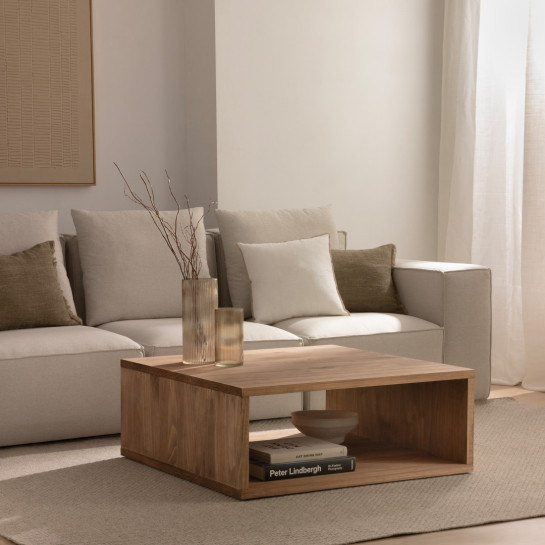 Kenay Home Mesa De Centro Cuadrada Natural 90