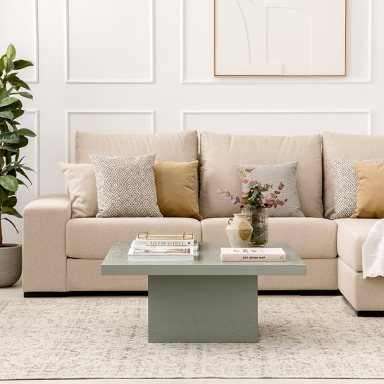 Kenay Home Mesa De Centro Cuadrada Verde 90