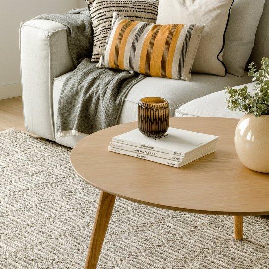 Kenay Home Mesa De Centro Curvada Natural 90