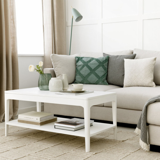 Kenay Home Mesa De Centro Elevable Blanca 100