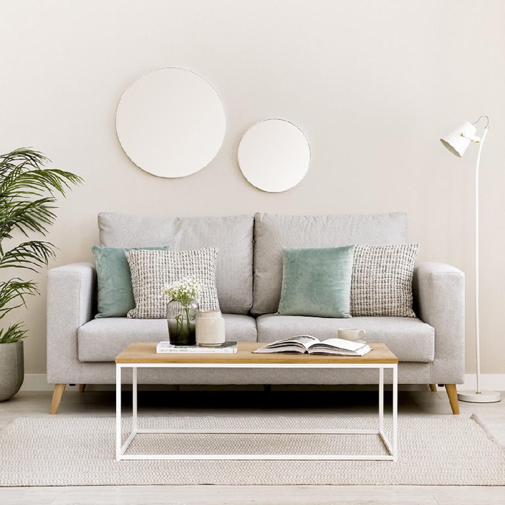 kenay home Mesa de centro natural blanco