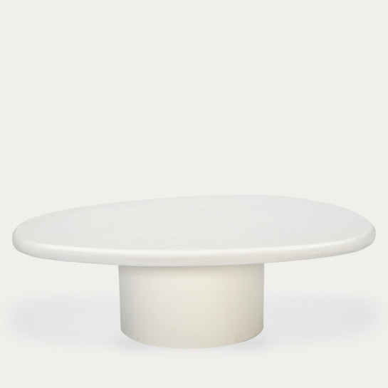 Kenay Home Mesa De Centro Ovalada Blanca 110