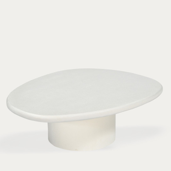 Kenay Home Mesa De Centro Ovalada Blanca 110