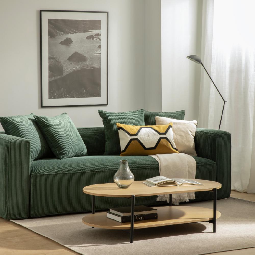 kenay home Mesa de centro ovalada natural 115