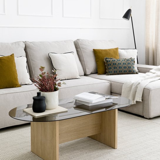 Kenay Home Mesa De Centro Ovalada Natural 120