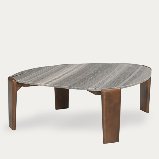 Kenay Home Mesa De Centro Ovalada Natural-gris 105