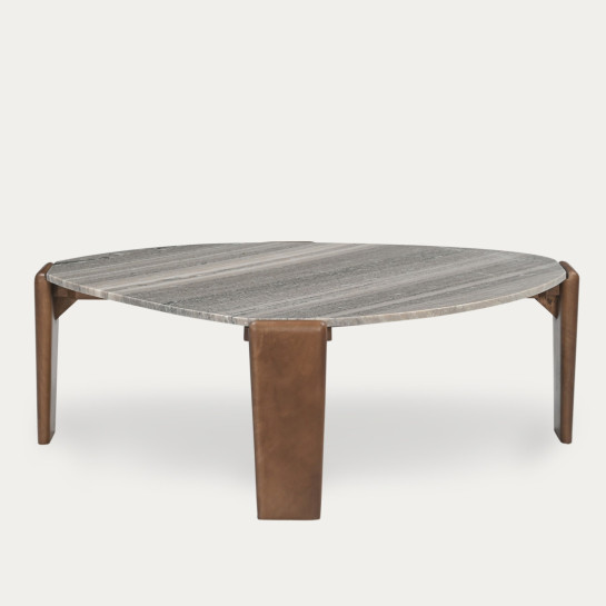 Kenay Home Mesa De Centro Ovalada Natural-gris 105