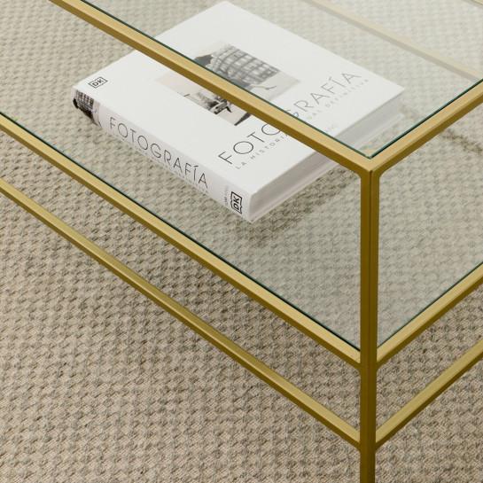 Kenay Home Mesa De Centro Rectangular Dorada 120