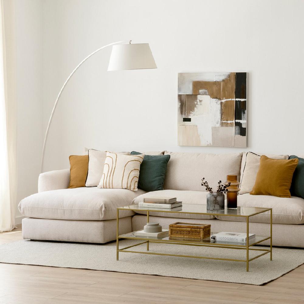 kenay home Mesa de centro rectangular dorada 120