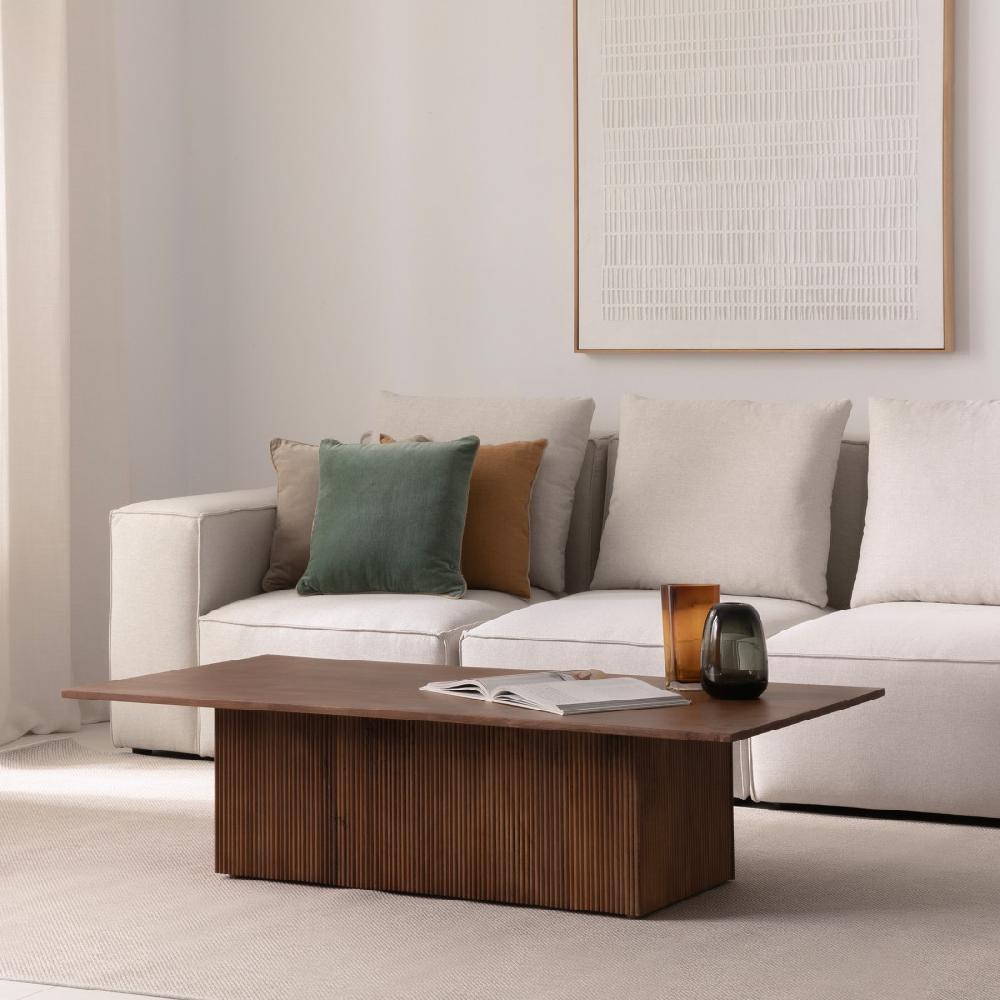 kenay home Mesa de centro rectangular natural 140