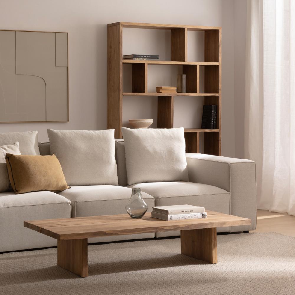 kenay home Mesa de centro rectangular natural 140