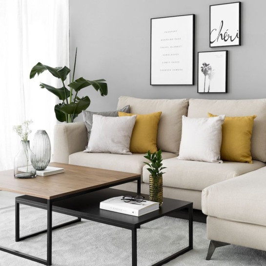 Kenay Home Mesa De Centro Rectangular Negra 100