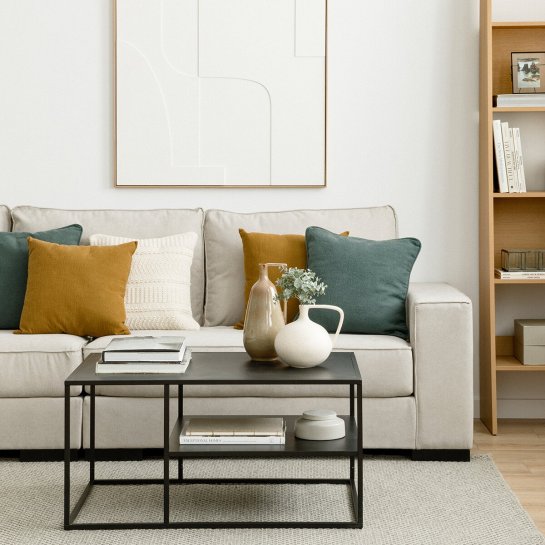 Kenay Home Mesa De Centro Rectangular Negra 90