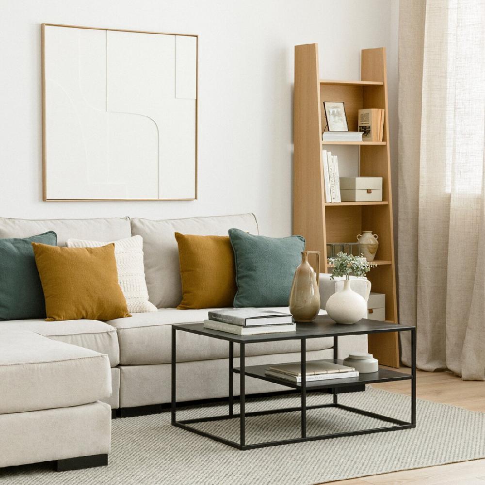 kenay home Mesa de centro rectangular negra 90