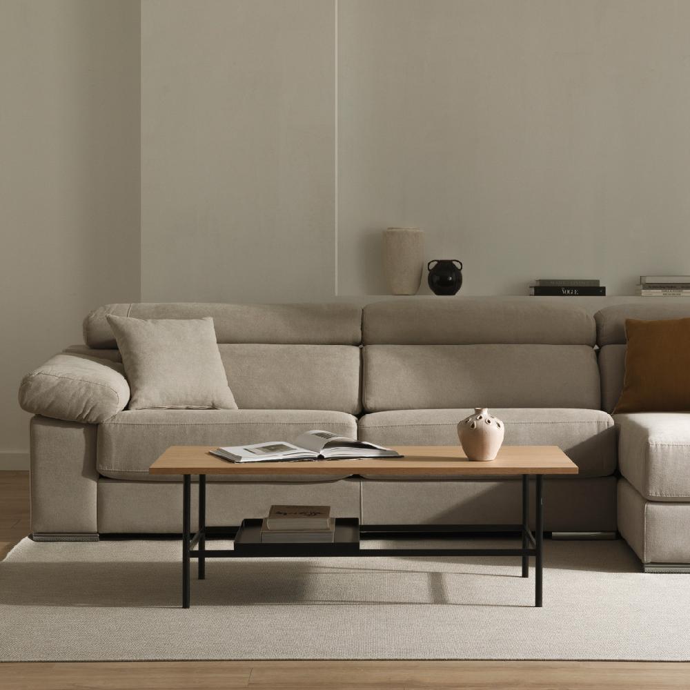 kenay home Mesa de centro rectangular roble 120