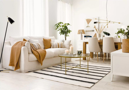 Kenay Home Mesa De Centro Redonda Dorada 90