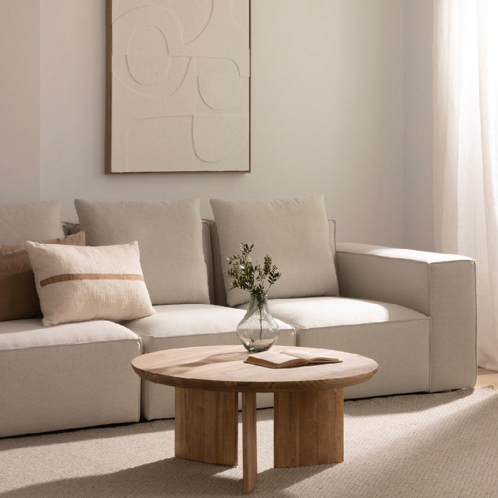 kenay home Mesa de centro redonda natural 85