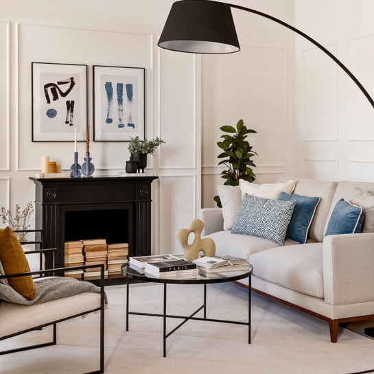 Kenay Home Mesa De Centro Redonda Negra 90