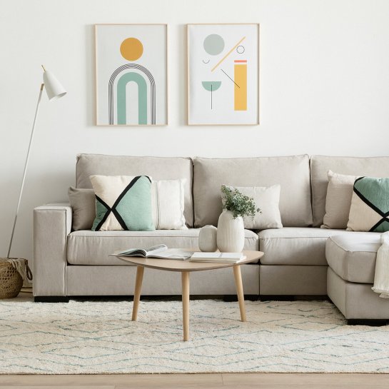 Kenay Home Mesa De Centro Triangular Natural 85