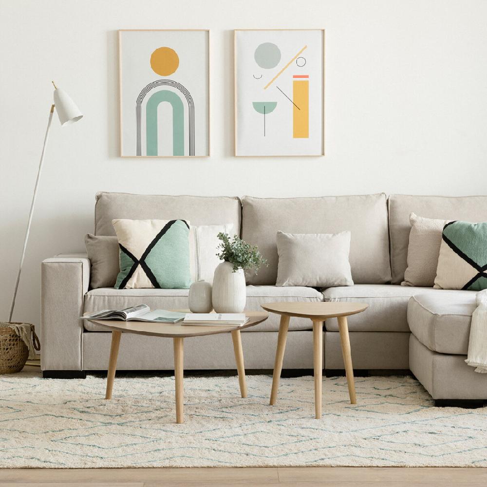 kenay home Mesa de centro triangular natural 85