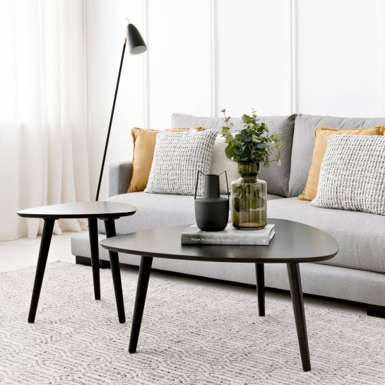 Kenay Home Mesa De Centro Triangular Negra 85