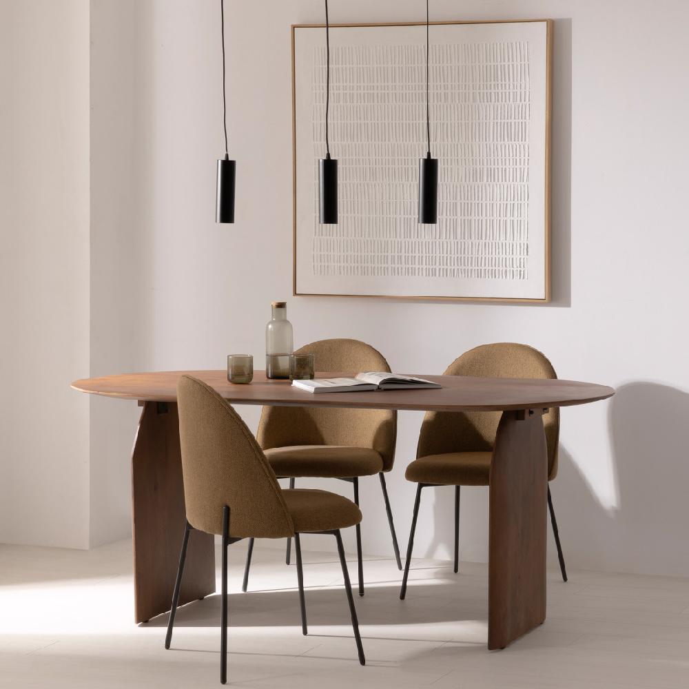 kenay home Mesa de comedor ovalada natural 180