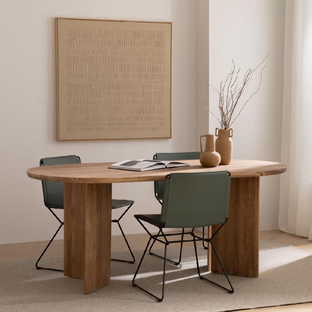 kenay home Mesa de comedor ovalada natural 180