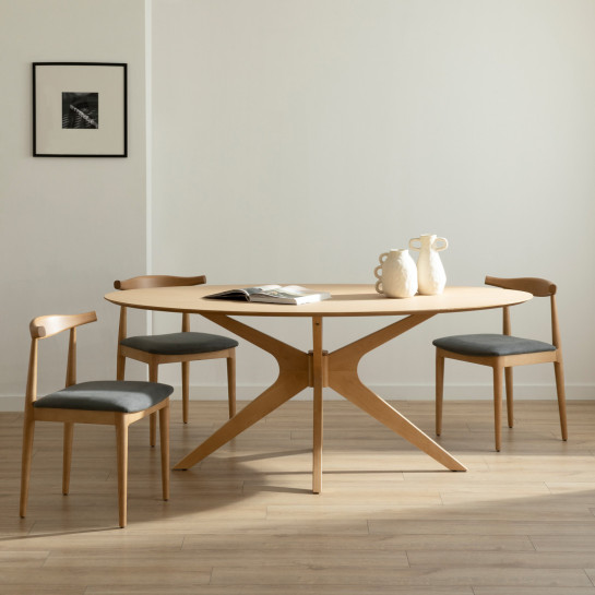 Kenay Home Mesa De Comedor Ovalada Natural 190