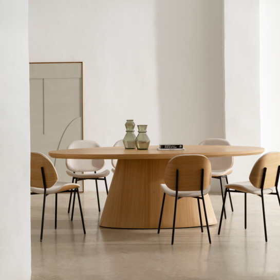 Kenay Home Mesa De Comedor Ovalada Natural 220