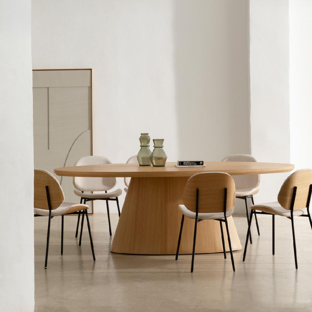 kenay home Mesa de comedor ovalada natural 220