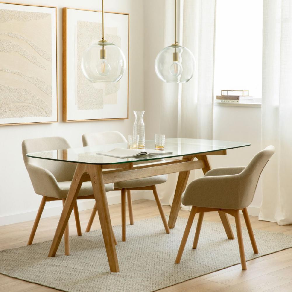 kenay home Mesa de comedor rectangular natural 180