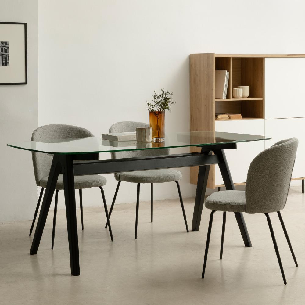 Kenay Home Mesa De Comedor Rectangular Negra 180