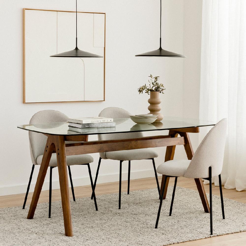 kenay home Mesa de comedor rectangular nogal 160