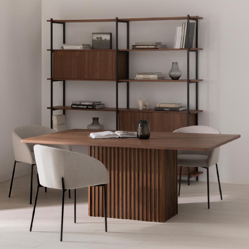 kenay home Mesa de comedor rectangular nogal 180