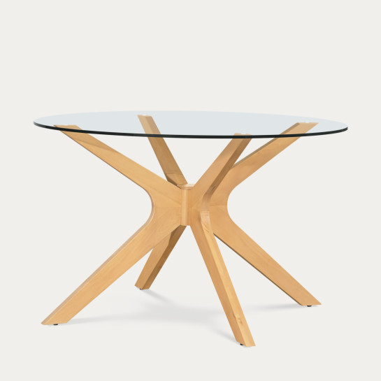 Kenay Home Mesa De Comedor Redonda Cristal 120