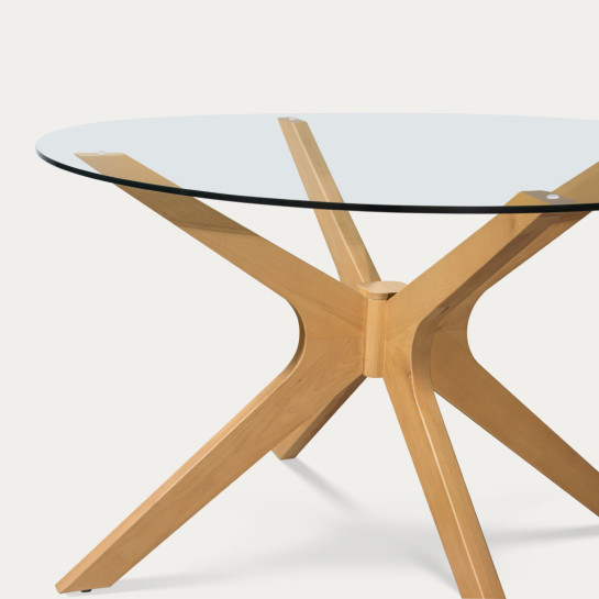 Kenay Home Mesa De Comedor Redonda Cristal 120