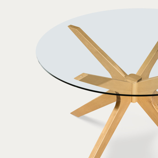 Kenay Home Mesa De Comedor Redonda Cristal 120