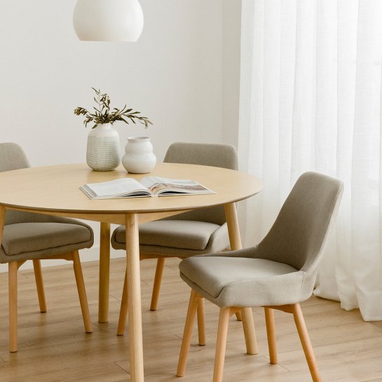 Kenay Home Mesa De Comedor Redonda Natural 120